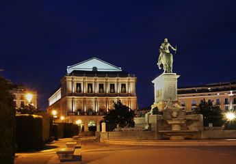 Plaza de Oriente in Madrid. Spain