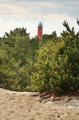 Lighthouse in Hel town. Hel Peninsula. Poland