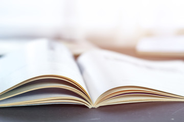 Training book on the desktop.