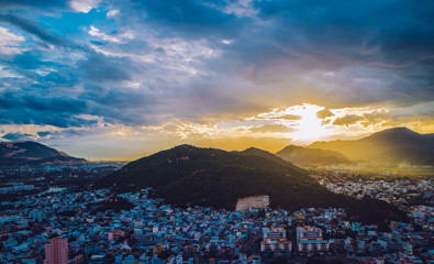 Nha Trang city view on sunset