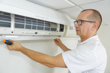 hispanic air conditioning technician