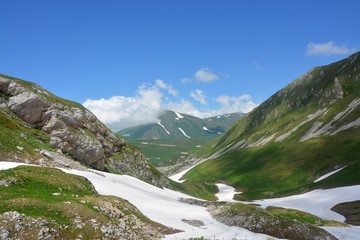 Fototapeta na wymiar Mountain, Russia, Аdygeya republic, Caucasus, expedition
