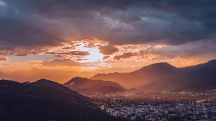 Nha Trang city view on sunset