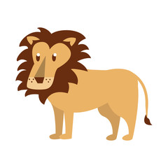 Lion wild animal vector illustration graphic design