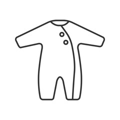Baby romper linear icon