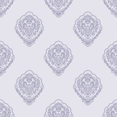 Vector damask seamless pattern background. Classical luxury old fashioned damask ornament, royal victorian seamless texture for wallpapers, textile, wrapping. Exquisite floral baroque template.