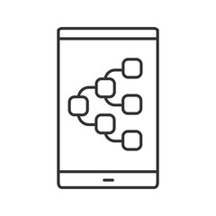 Content sharing app linear icon
