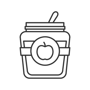 recommend clip art: Apple jam jar linear icon