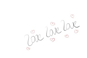 love lettering hearts 