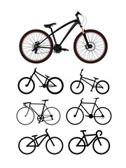 Bicycle vector set