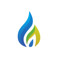 flame fire gas industry logo icon vector