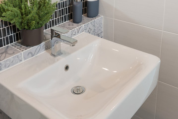 Bathroom interior in new luxury