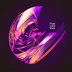 Moving colorful lines of abstract background