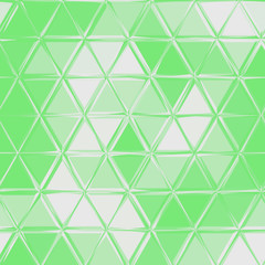 continuous pattern of small triangles in white and green colors