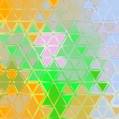 Small orange and green colored triangles continuous pattern