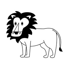 Lion wild animal vector illustration graphic design