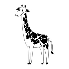 Giraffe wild animal vector illustration graphic design