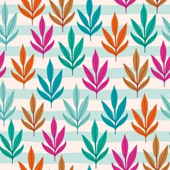 Stylish leaf seamless pattern. Vintage autumn background for wallpaper, gift paper, pattern fills, web page background, greeting cards