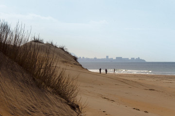 walk along the beach in the off-season