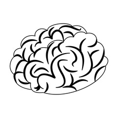 Human brain cartoon vector illustration graphic design