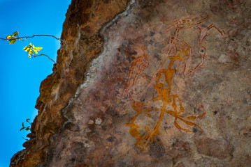 Aborginal rock art, Nourlangie Rock, Kakadu National Park, Northern Territories, Australia
