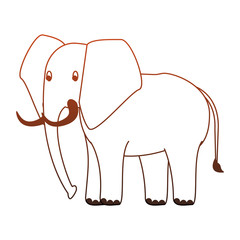 Elephant wild animal vector illustration graphic design