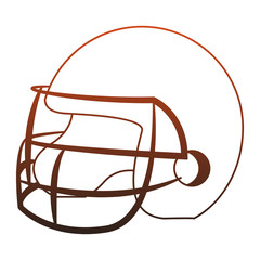 Football helmet isolated vector illustration graphic design