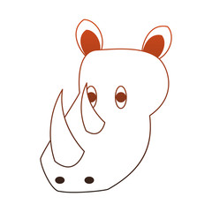 Rhino wild animal vector illustration graphic design