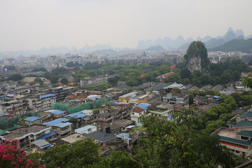 Fototapeta na wymiar panoramic view of guilin, china