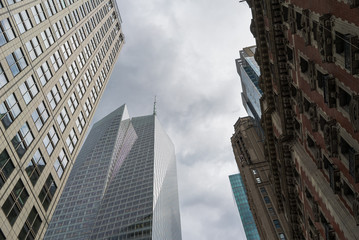 Fototapeta na wymiar Downtown New York City buildings in Manhattan
