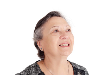 Portrait of happy senior woman smiling