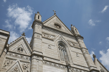 Obraz premium Naples, Italy - July 24, 2018 : View of Naples cathedral