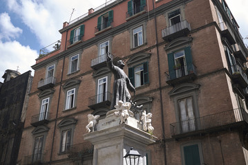 Fototapeta na wymiar Naples, Italy - July 24, 2018 : San Gaetano monument