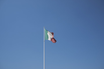 Naples, Italy - July 25, 2018 : Italian flag