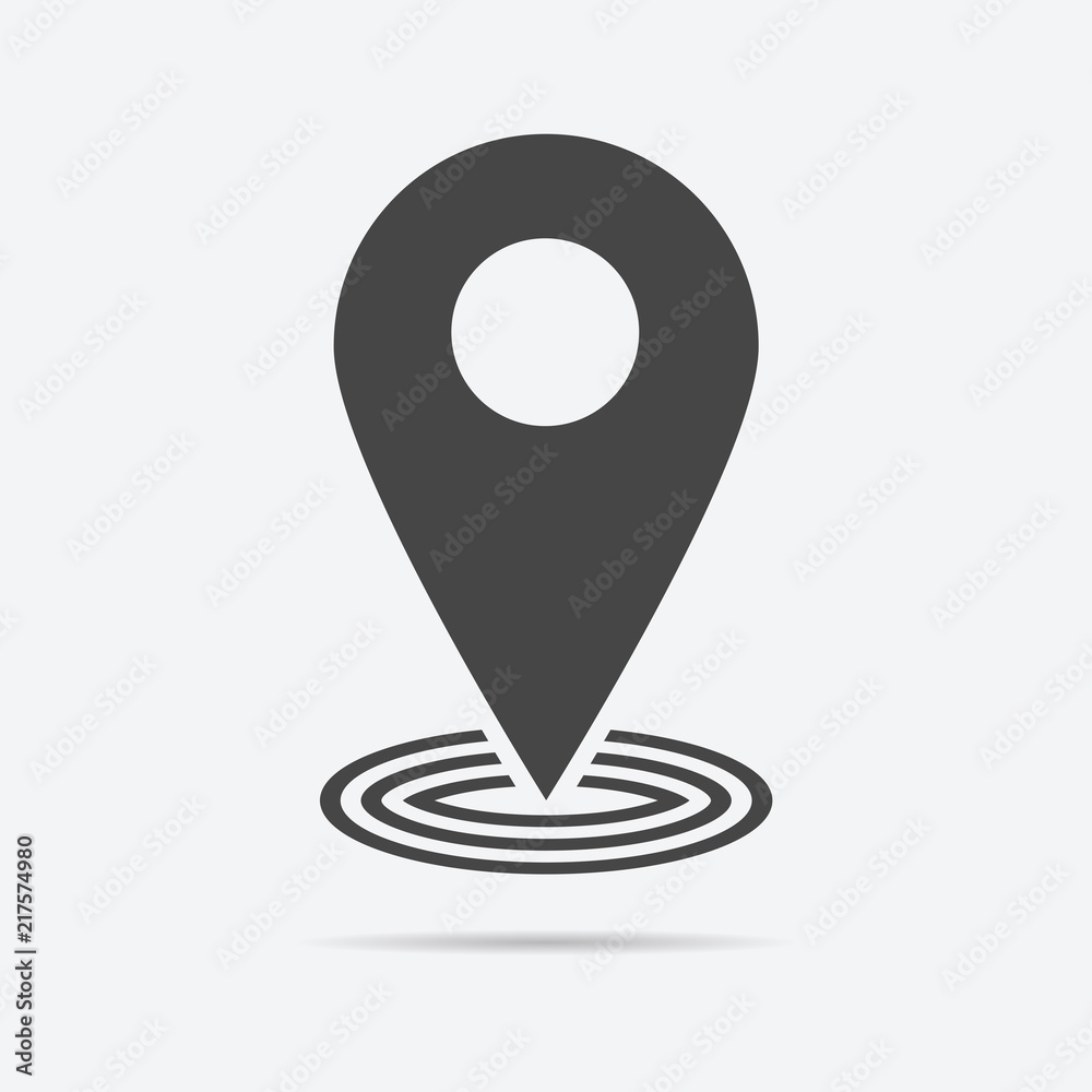 Poster GPS icon flat style isolated on background. GPS sign symbol for web site and app design.