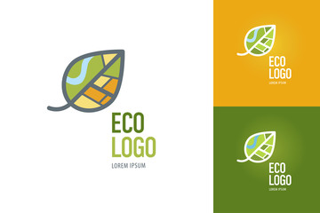 Green Logo Eco City.  Template for you design