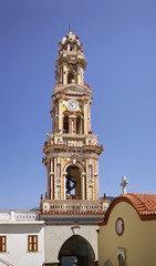 Monastery of Archangel Michael Panormitis on Symi island. Greece