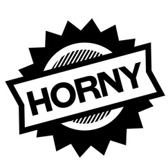 horny black stamp