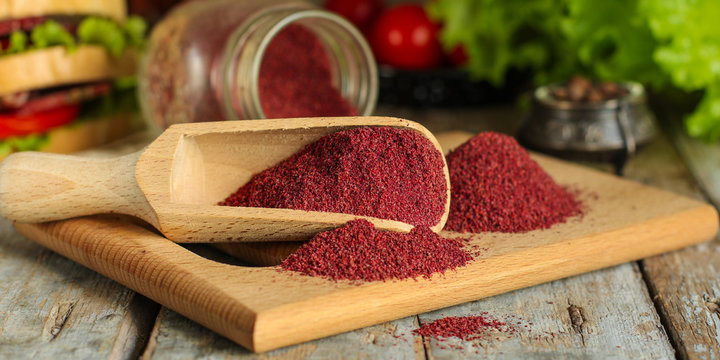 sumac - spices. food background