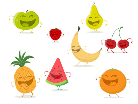 Funny Cartoon Fruit Collection