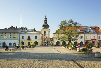 Market Square in Krosno. Poland - obrazy, fototapety, plakaty