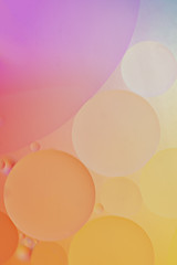 Circles of oil on water