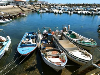 Obraz premium Hafen von Olhao an der Algarve in Portugal