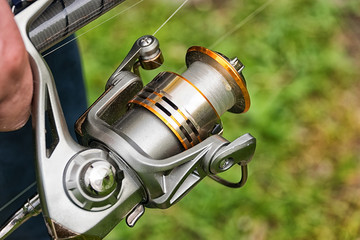 Reel with fishing line for spinning
