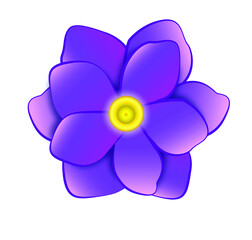 Violet Flower in vector