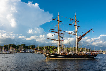 Segelschiffe auf der Hanse Sail in Rostock