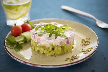 A fresh vegetable salad.