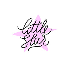 Little star handwriting script for scrapbooking, apparel, greeting card