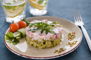 A fresh vegetable salad.