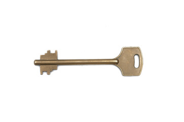 Modern key isolated on white background.